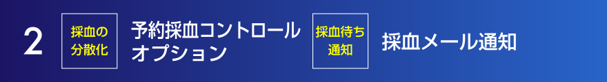 予約採血コントロールオプション