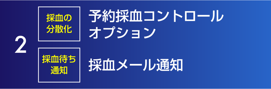 予約採血コントロールオプション